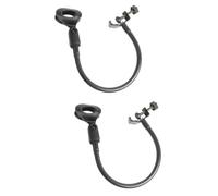 TOGEVAL 2pcs Microphone Holder Clamp Stand Rotatable C-type Clamp for Condenser Dynamic Mics Compact Storage