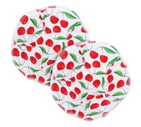 TOGEVAL 2pcs Microwave Insulation Bowl Holders for Kitchen Hot Bowl Grippers with Anti-scalding Heat Resistant Covers Reusable Fruit Pattern Design Lightweight and Easy to Clean