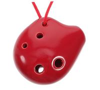TOGEVAL 2pcs Mini Ocarina Alto c Smokey Straw-fired Hand Painted Easy to Play Music Score Lanyard Included Random Color