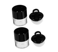 TOGEVAL 2Pcs Mini Portable Loose Powder Box Refillable Empty Compact Storage Case with Mesh Sifter for Travel and Daily Makeup Use