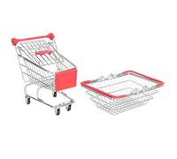 TOGEVAL 2pcs Mini Trolley-shaped Snack Tray Lightweight Food Basket for Fried Snacks Fruit Storage for Kitchen Dining Picnic Party Use Random Colors Random Color