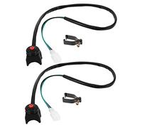 TOGEVAL 2pcs Motorcycle Kill Stop Switch with Horn Button Durable Ignition Control Handlebar Push Button for Atv Motorbike Starter Easy to Install and Operate