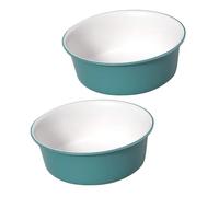 TOGEVAL 2pcs Multi-use Plastic Wash Basins for Bathroom Face Washing and Laundry Portable Storage Tubs with Dual Color Design Space-saving Hand Wash Accessory for Socks and Towels