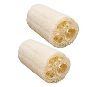 TOGEVAL 2Pcs Natural Loofah Shower Brush Exfoliating Bath Sponge for Smooth Skin for Body Massage and Dead Skin Removal Household Loofah Towel for Adults