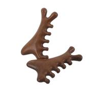TOGEVAL 2pcs Natural Sandalwood Scalp Massage Comb Wide Tooth Wooden Hair Massager for Acupoint Relief Scalp Care and Gentle Detangling Smooth Polished Teeth for Neck Shoulder Relaxation