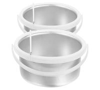 TOGEVAL 2pcs Nonstick Aluminum Wax Warmer Replacement Pots 400cc Wax Melting Bowls for Professional Hair Removal and Home Salon Waxing Use