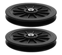 TOGEVAL 2Pcs Nylon Bearing Pulley Wheels Φ160Mm for Fitness Equipment Gym Cable Pulley Replacement Silent Exercise Machine Weight Lifting System Accessories