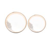 TOGEVAL 2pcs Ocean Wave Bead Drum Set, 8 Inch and 10 Inch Hand Percussion Instruments for Kids, Orff Music Toys for Boys and Girls, Interactive Rhythm Drum for Early Music Learning