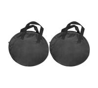 TOGEVAL 2Pcs Oxford Cloth Dumb Drum Storage Bag Practice Pad Pouch with Reinforced Seams for Music Lessons Travel Rehearsals Black