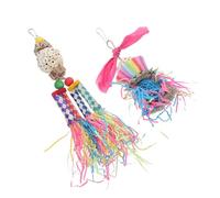 TOGEVAL 2pcs Parrot Chewing Bird Shredding Chewing and Hiding Food Wooden 13.76x3.34x1.97in Foraging for Birds Suitable for Parakeets and Conures