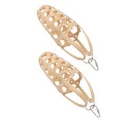 TOGEVAL 2PCS Parrot Food Basket with Hook for Birds Feeder Multifunctional Hanging Fruit and Vegetable Holder Practical Foraging for Pet Parrots and Chickens