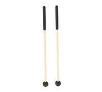 TOGEVAL 2pcs Percussion Drumsticks Soft Mallets Wooden Handle Drumstick Kit for Drummers Xylophone Cymbal
