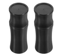 TOGEVAL 2PCS Pool Cue Joint Protectors Black Threaded Caps Plastic Stick Joint Protectors Tail Cover Accessories for Billiard Cue End Protection and Impact Resistance