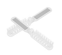 TOGEVAL 2pcs Portable Foldable Hair Combs with Mirror Compact Detangling Brushes for All Hair Types Travel Friendly Design Small for Purse for Quick Styling the Go
