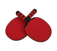 TOGEVAL 2pcs Red Table Tennis Paddles Beginner Ping Pong Racket Set with Anti-slip Rubber Surface for Training and Family Recreation