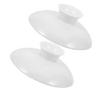 TOGEVAL 2pcs Replacement Ceramic Tea Cup Covers with Smooth Edges for Teapots and Mugs Delicate Lid Preserving Aroma and Preventing Spills for Home and Outdoor Use