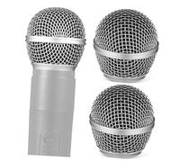 TOGEVAL 2pcs Replacement Microphone Mesh Grill Heads Compatible Metal Grille Mic Ball Head with Inner Mesh for Vocal Microphone Use