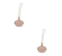 TOGEVAL 2pcs Reusable Silicone Pacifier Pouch Adorable Cartoon Style Pacifier Bag for Stroller Use Storage Container for Diaper Bag