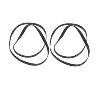 TOGEVAL 2pcs Rubber Drive Belt for Record Player Turntable Flat 5mm Wide Black Replacement Belt for Cassette Player and Recorder Suitable for Audio Equipment Maintenance