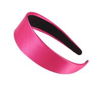 TOGEVAL 2pcs Satin Headband Wide-edge Hair Hoops Solid Headband for Women Girls Festival Outfit Hair Accessories