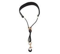 TOGEVAL 2Pcs Saxophone Neck Strap Comfortable Portable Hanging Belts Easy Installation Practical for Alto Tenor Soprano Saxophones Black