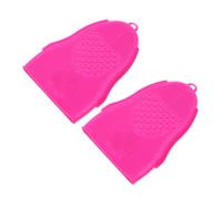 TOGEVAL 2pcs Silicone Makeup Brush Cleaner Tool with Textured Pad Gentle Hands and Bristles Foldable Design for Travel and Home Use Multipurpose Cosmetic Scrubber for Brush and Facial Tool