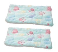 TOGEVAL 2pcs Small Pet Thermal Pad Thick Coral Fleece Blanket Warm Nest for Hamsters Guinea Pigs Rabbits Squirrel Sleep Cushion Winter Mat