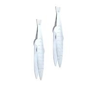 TOGEVAL 2Pcs Stainless Steel Fish Bone Removers Manual Tweezers Kitchen Gadget for Removing Fish Scales Pig and Chicken Hair Anti-Oxidation Food Tongs Safe for Dishwasher Cleaning
