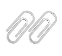 TOGEVAL 2pcs Stainless Steel Money Clips Paper Fixing Holders Small Bills Clamp for Office School Multi-Purpose Use Silver