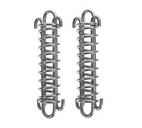 TOGEVAL 2pcs Stainless Steel Shock Absorber Spring for Dog Leash and Tent Rope Heavy Duty Bungee Extension with Tension for Large Dogs and Outdoor Camping Use