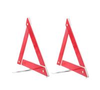 TOGEVAL 2pcs Standard Emergency Warning Triangles for Vehicles Portable Foldable Reflective Road Safety Signs Plastic Breakdown Safety Triangles for Enhanced Driver Protection
