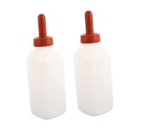 TOGEVAL 2pcs Thickened Calf Nursing Bottle with Soft Rubber Nipple Vertical Milk Feeder for Lambs Goats Newborn Calves Manual Feeding Device for Farm
