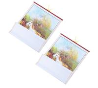 TOGEVAL 2pcs Traditional Chinese Lunar Hanging Calendar with Faux Rattan Texture Zodiac Horse Scroll Wall Art for Feng Shui Home and Office Decoration Weather-resistant Fortune Blessings
