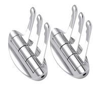 TOGEVAL 2Pcs Triple Swivel Coat Hooks Zinc Alloy Rotatable Hangers for Bathroom Kitchen Bedroom Wall Mounted Hook Holder for Towels Coats Hats Robes
