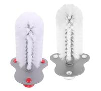 TOGEVAL 2pcs Turtle Shell Scratcher with Suction Cup Soft Bristle Brush for Turtle and Reptile Tank Cleaning Gentle Massaging Scrubber for Aquarium and Terrarium Easy Storage