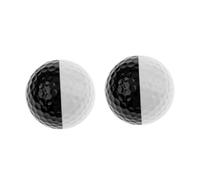 TOGEVAL 2Pcs Two Color Golf Practice Balls for Putting Training Swing Training Aids with Dual Design Suitable for Indoor and Outdoor Golf Skill Improvement
