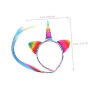 TOGEVAL 2Pcs Unicorn Horn Headbands for Comfortable Secure Fit Hair Accessories with Extensions for Birthday Parties Halloween Festivals Costume Props