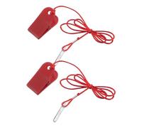 TOGEVAL 2pcs Universal Treadmill Emergency Stop Key Replacement, Cylinder Safety Switch Insert for Home Running Machines, Red Security Safety Key for Fitness Equipment