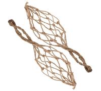 TOGEVAL 2pcs Vintage Twine Rope Wine Bottle Carrier Elegant Retro Wine Jar Mesh Net Bag for Travel and Home Storage Dual-Purpose Decorative and Practical Tote