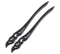 TOGEVAL 2pcs Vintage Wood Hair Stick Simple Hair Fork for Chinese Festival Hanfu Headdress