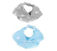 TOGEVAL 2Pcs Washable Guinea Pig Diapers for Small Pets, Reusable Squirrel Potty Underwear Blue Grey Star Pattern, Size L, Soft Absorbent Small Animal Diapers for Travel and Daily Use