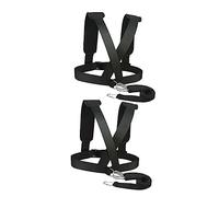 TOGEVAL 2pcs Weight Bearing Shoulder Straps Training Belt with Metal Buckles Padded Slip Fitness Harness for Strength and Endurance Workouts