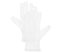 TOGEVAL 2pcs White Cotton Work Gloves Protective Handwear for Adults