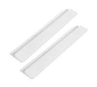 TOGEVAL 2pcs White Floor Transition Ramp and Threshold Adjustment Strip for Safety Gates and Pet Barriers, Anti-kick Pedal Accessory for Doorway and Stair Protection