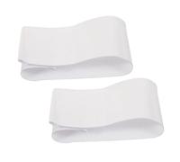 TOGEVAL 2pcs White Football Captain Armband DIY Blank Multi-function Sports Armband for Soccer Rugby Basketball Team Activities Reusable Flexible Anti-wear Material