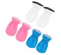 TOGEVAL 3 Pairs Paraffin Wax Mitts Hand Spa Gloves Moisturizing Thermal Hand Mittens for Skin Nourishing and Flexibility One Fits Includes White Blue Pink