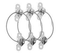 TOGEVAL 3 Sets Heavy Duty Stainless Steel Proofing Furniture Straps with Multi Strand Cable for Falling Prevention Versatile Safety Kit for Bookshelves Cabinets Tv and Secure Anchors