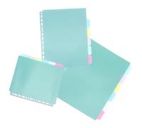 TOGEVAL 3 Sets Paper Binder Dividers with Tabs PP Indexing Organizers for Notebooks Detachable Loose Leaf Page Separators for Office School and Home Use