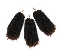 TOGEVAL 3 Sets Spring Twist Hair Strands Crochet Synthetic Braiding Extensions for Women Small Fine Twists Comfortable Fit Natural Color Easy Installation and Removal