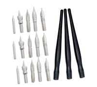 TOGEVAL 3 Sets Watercolor Masking Fluid Dip Pens with Nibs Ergonomic Calligraphy Drawing Ruling Pens for Artists Smooth Line Detailed Work Comfortable Grip Vintage Style